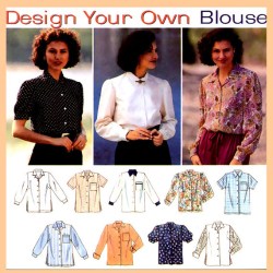 9210 SIMPLICITY DESIGN YOUR SS-LS BUTTON COLLAR BLOUSE PATTERN 8-18 2 SZS CHOICE  UNCUT